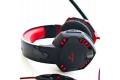 REAL-EL GDX-8000 VIBRATION SURROUND 7.1 BACKLIT in-ear gaming hovedtelefoner med indbygget mikrofon, sort og rød