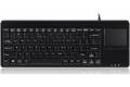 Perixx PERIBOARD-515H Wired USB Keyboard with Touchpad, Compact Trackpad Keyboard with 2 Hubs, Black, US Layout