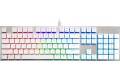 Cooler Master SK650 White Limited Edition Mechanical Keyboard with Cherry MX Low Profile RGB Switches in Brushed Aluminum Design