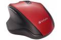 Verbatim Silent Ergonomic Wireless Blue LED Mouse Red 70243