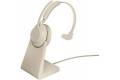 Jabra Evolve2 65 Ms With Stand Usb-c Via Bluetooth Adapter Optimeret Til Ms Teams Mono Beige