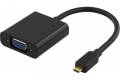 Deltaco micro HDMI till VGA-adapter,19-pin ha -15-pin+3,5mm