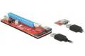 Delock Karte PCI Express x1 > x16 mit 60cm USB Kabel