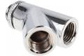 Alphacool Eiszapfen Y-Verbinder 45° - G1/4 drehbar - 2x Innen 1x Außengewinde - Chrome