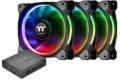 Thermaltake CL-F076-PL12SW-A Computerkølesystem Computerkabinet Ventilator 12 cm Sort
