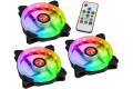 RAIJINTEK IRIS 12 RBW ADD-3 Computer case Fan 12 cm 3 pc(s) Black,...