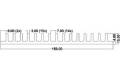 TRU COMPONENTS TC-KK44100 Profil kylfläns 1,7 K/W (L x B x H) 100 x 15 x 15 x 15 mm