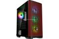 BitFenix Nova Mesh SE TG ARGB Midi-Tower, Tempered Glass - schwarz/rot