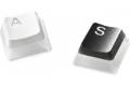 SteelSeries PrismCaps gaming keycaps (hvid)