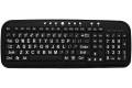 Ergoguys CD-1039 Black Wired Ezsee Low Vision Keyboard Large White Print Black Keys