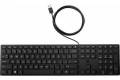HP Wired Desktop 320K Keyboard - Cable Connectivity - USB Interface - English (US) - Chromebook, Thin Client, Mobile Workstation, Notebook, Desktop.