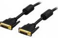 DELTACO DVI monitorkabel DVI-D Dual Link ha-ha Svart 1 m
