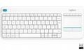 Logitech K400 Plus Trådløs Tastatur Hvid